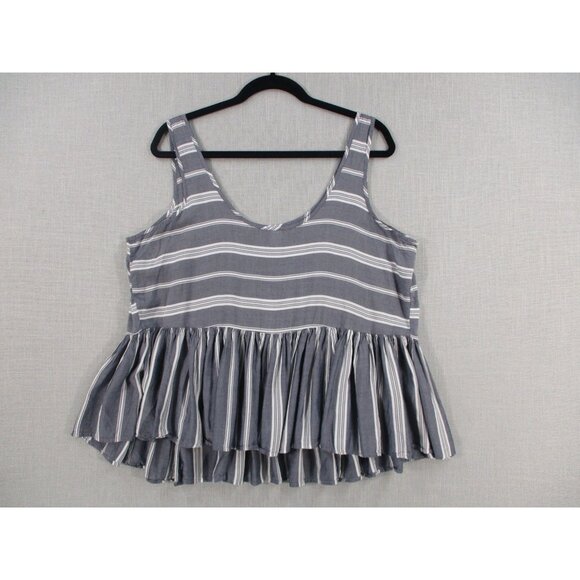 Old Navy Womens 2X Plus Striped Rayon Tank Top - Picture 7 of 8
